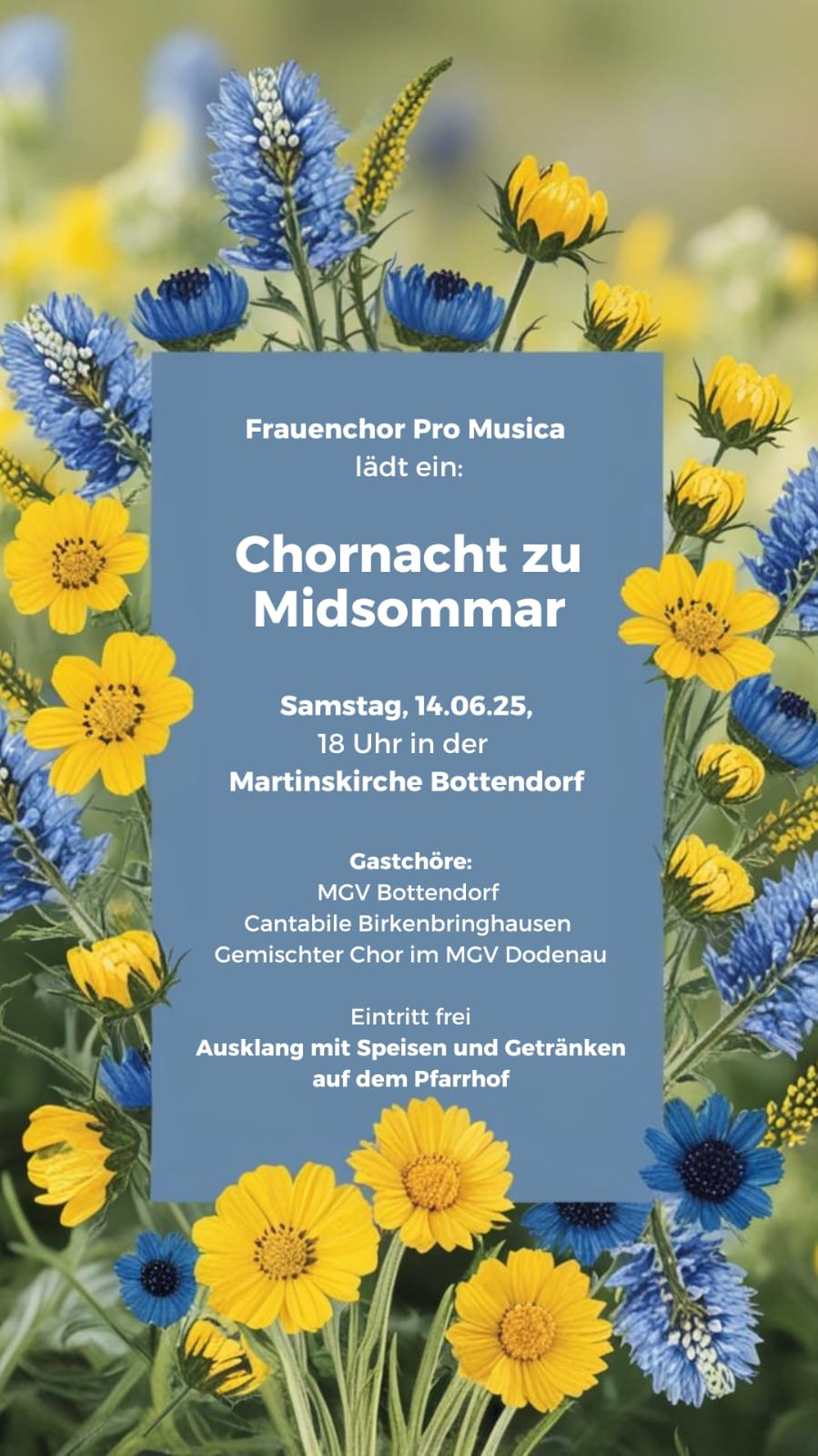 Ankündigung Chornacht zu Midsommar